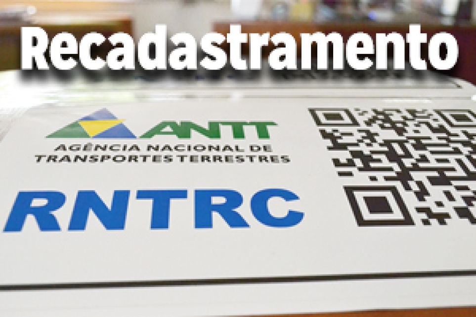 Recadastramentos do RNTRC de veculos de placas com o final 7 termina em setembro