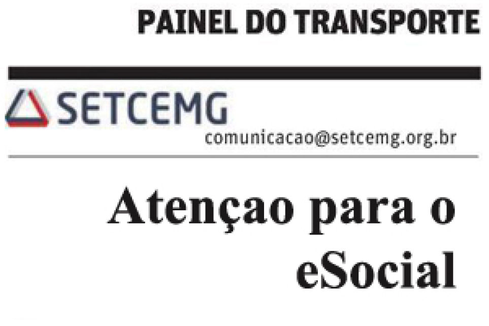 Painel do Transporte - Ateno para o eSocial