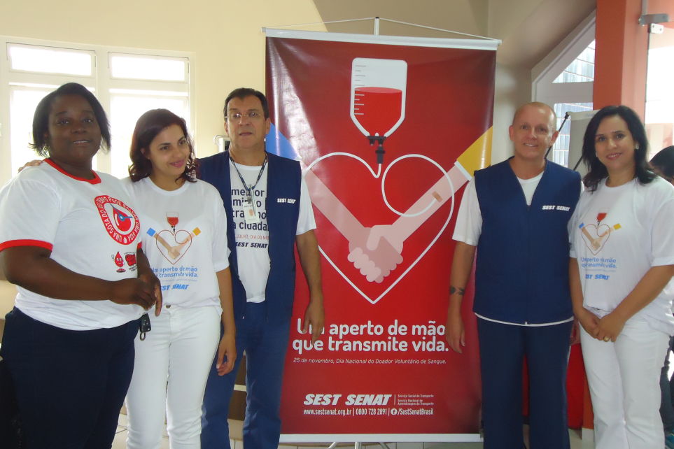 SEST SENAT realiza aes em prol da Doao Voluntria de Sangue