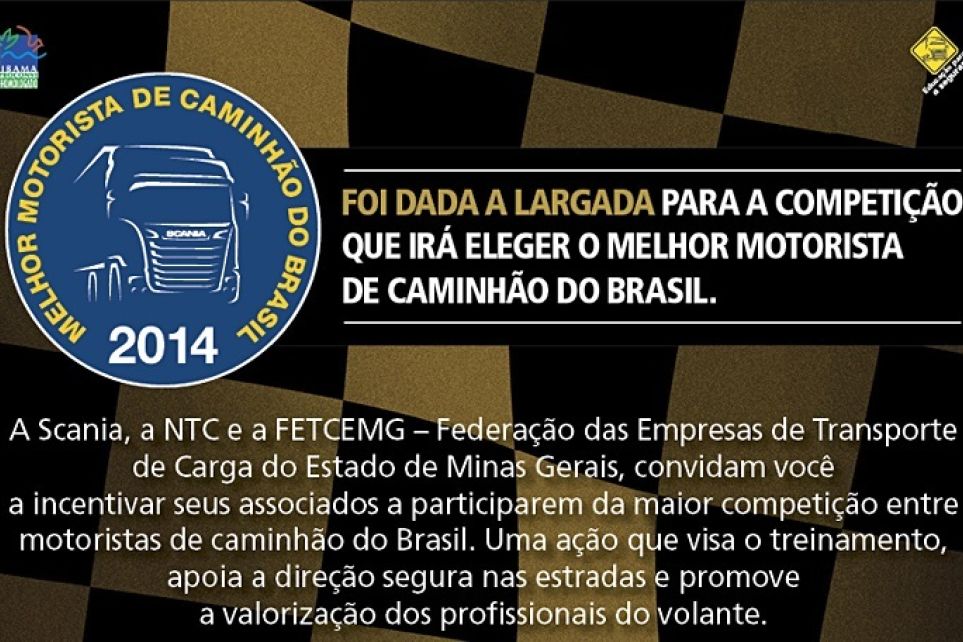 Fetcemg apoia o Prmio Melhor Motorista de Caminho do Brasil