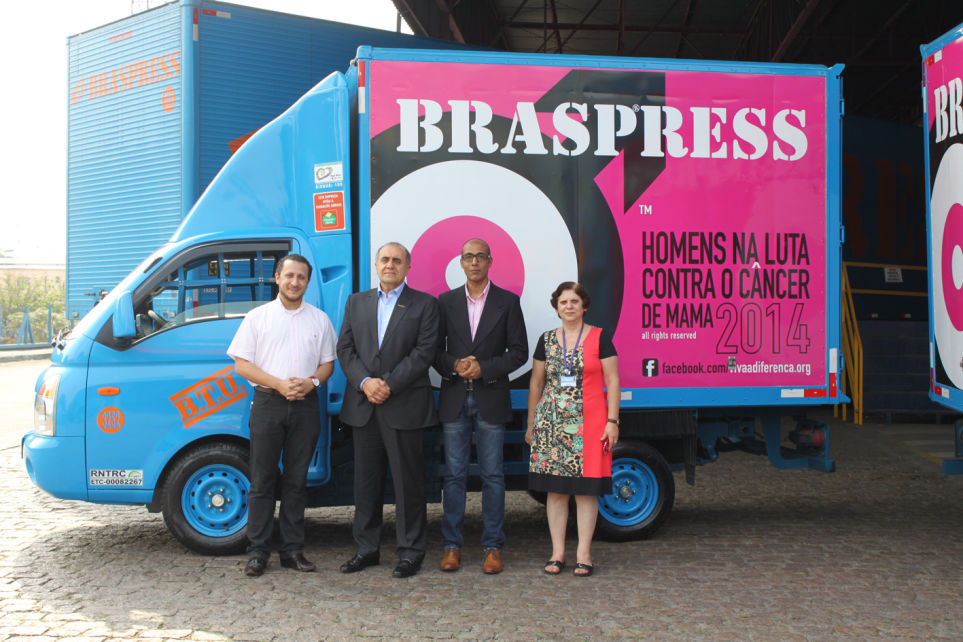 Braspress apoia campanha "Homens na luta contra o cncer de mama"