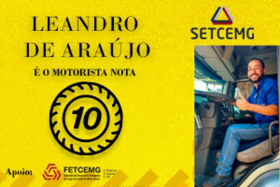 Leandro Ribeiro de Arajo, de apenas 30 anos,  o Motorista Nota 10 de hoje