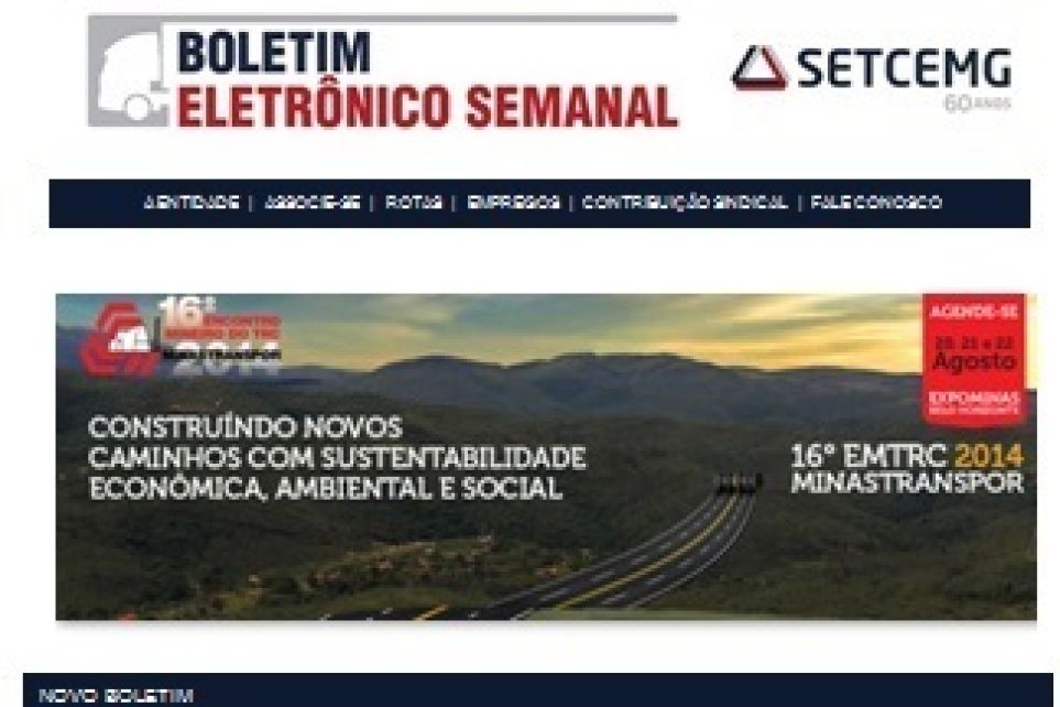 Setcemg apresenta seu novo Boletim Eletrnico Semanal
