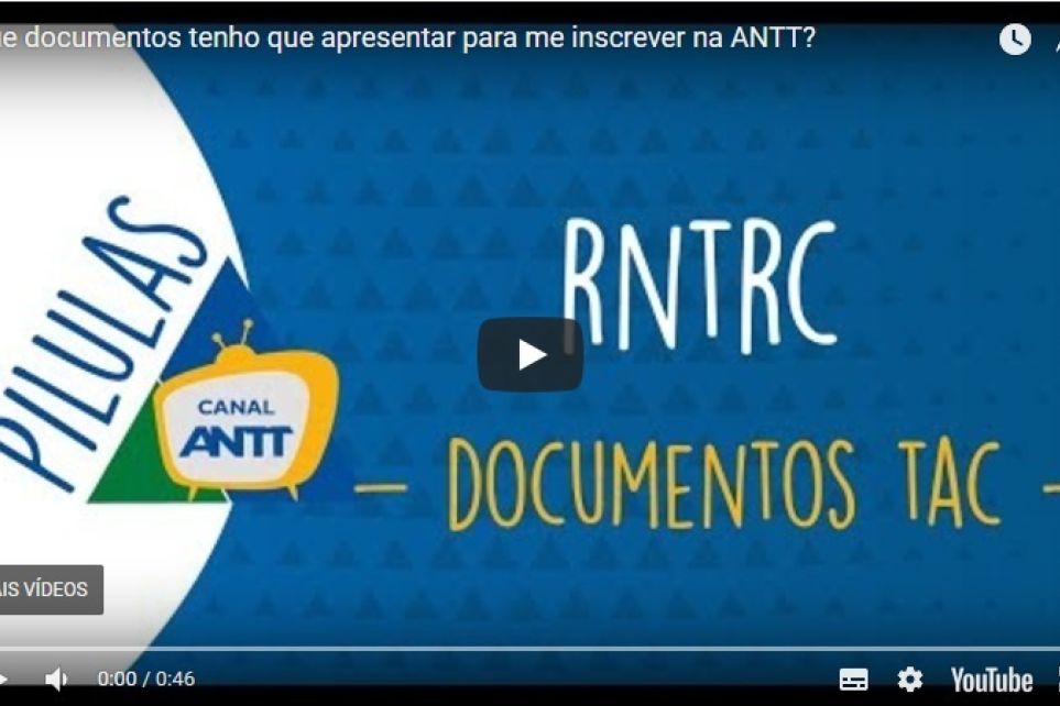 ANTT tem novo canal no Youtube