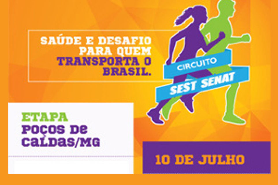 Poos de Caldas receber a 3 edio do Circuito Sest Senat de Caminhada e Corrida de Rua