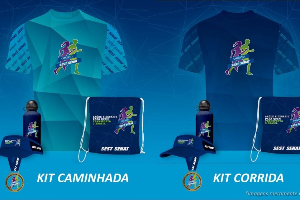 Comea hoje a retirada dos kits para o Circuito Sest Senat de Caminhada e Corrida de Rua 