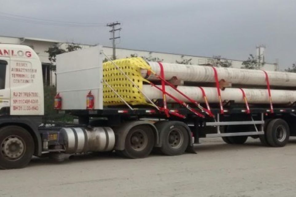 Tubos de grande dimetro j podem ser Transportados na forma piramidal