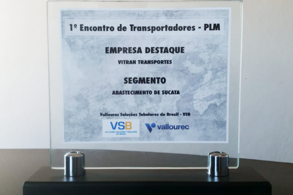 Vitran Transportes  premiada pela Vallourec